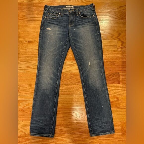 Madewell Distressed Slim BoyJean Size 25 Medium Wash - Picture 2 of 5